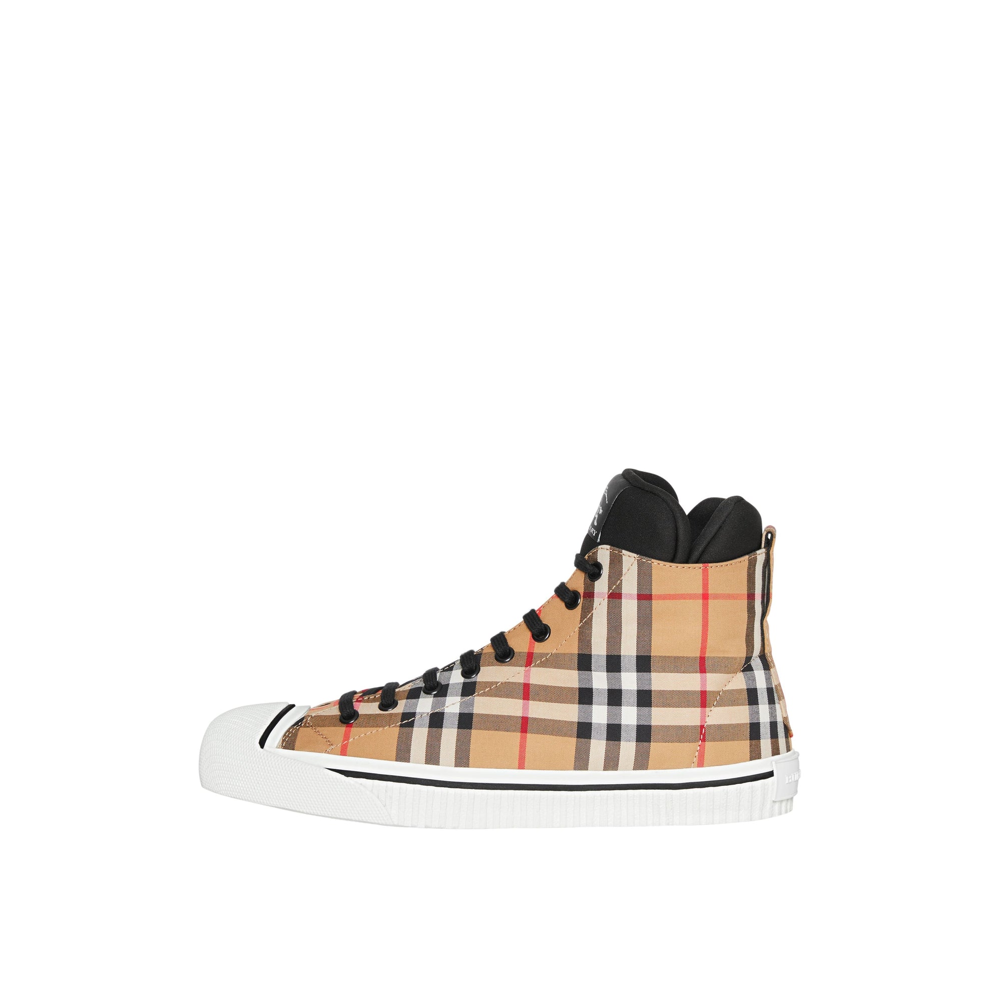 Sneakers montantes à motif Vintage check - Antique Yellow