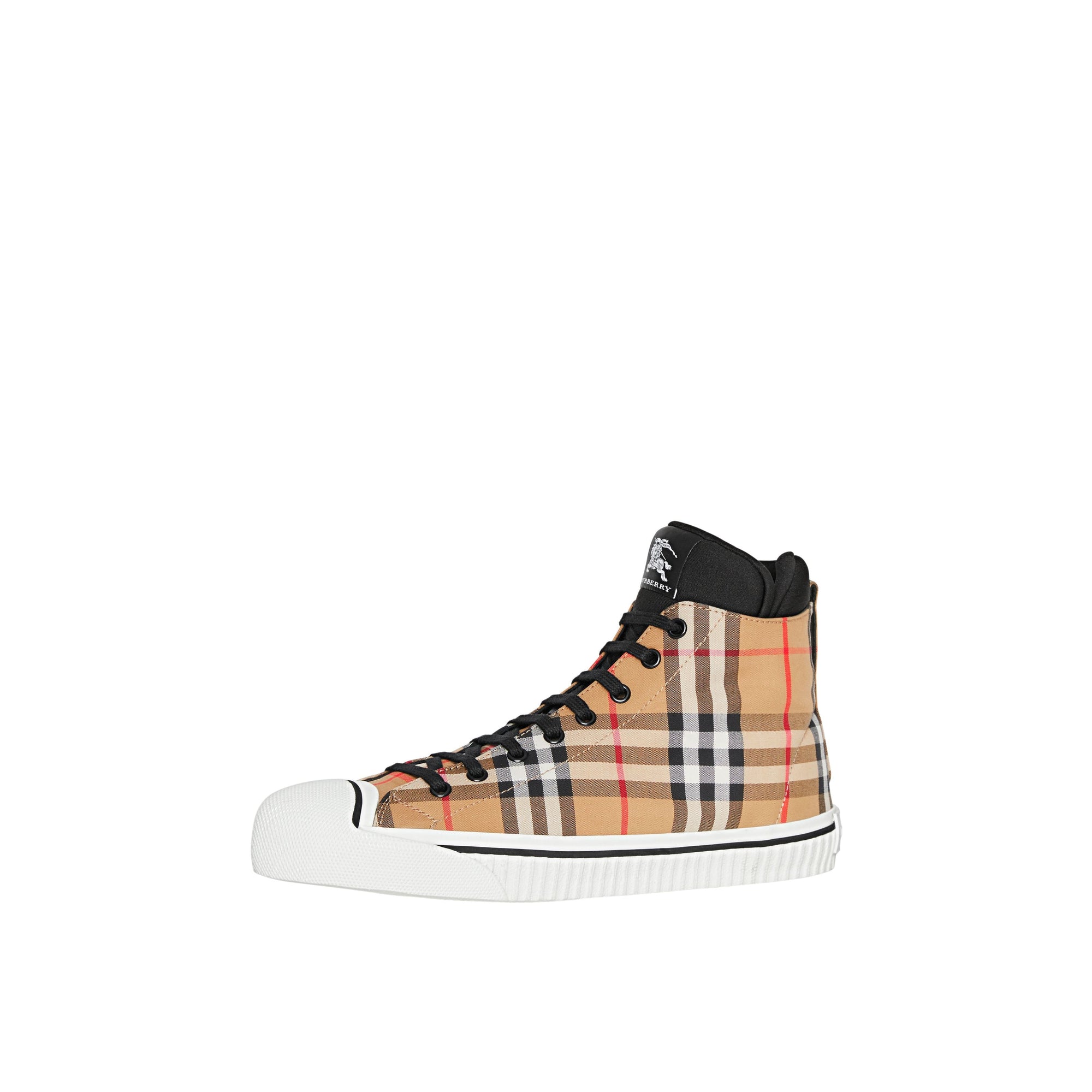 Sneakers montantes à motif Vintage check - Antique Yellow