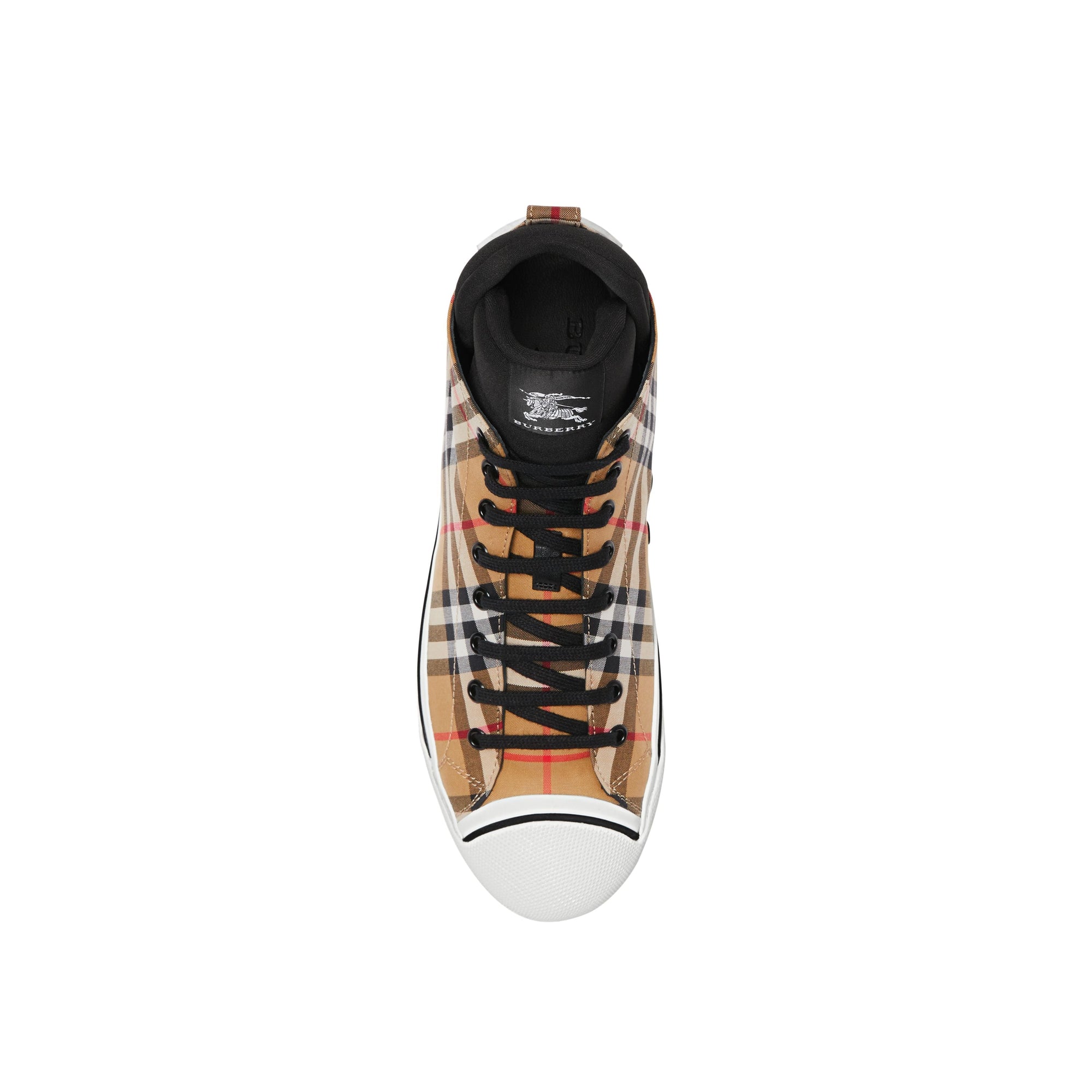 Sneakers montantes à motif Vintage check - Antique Yellow