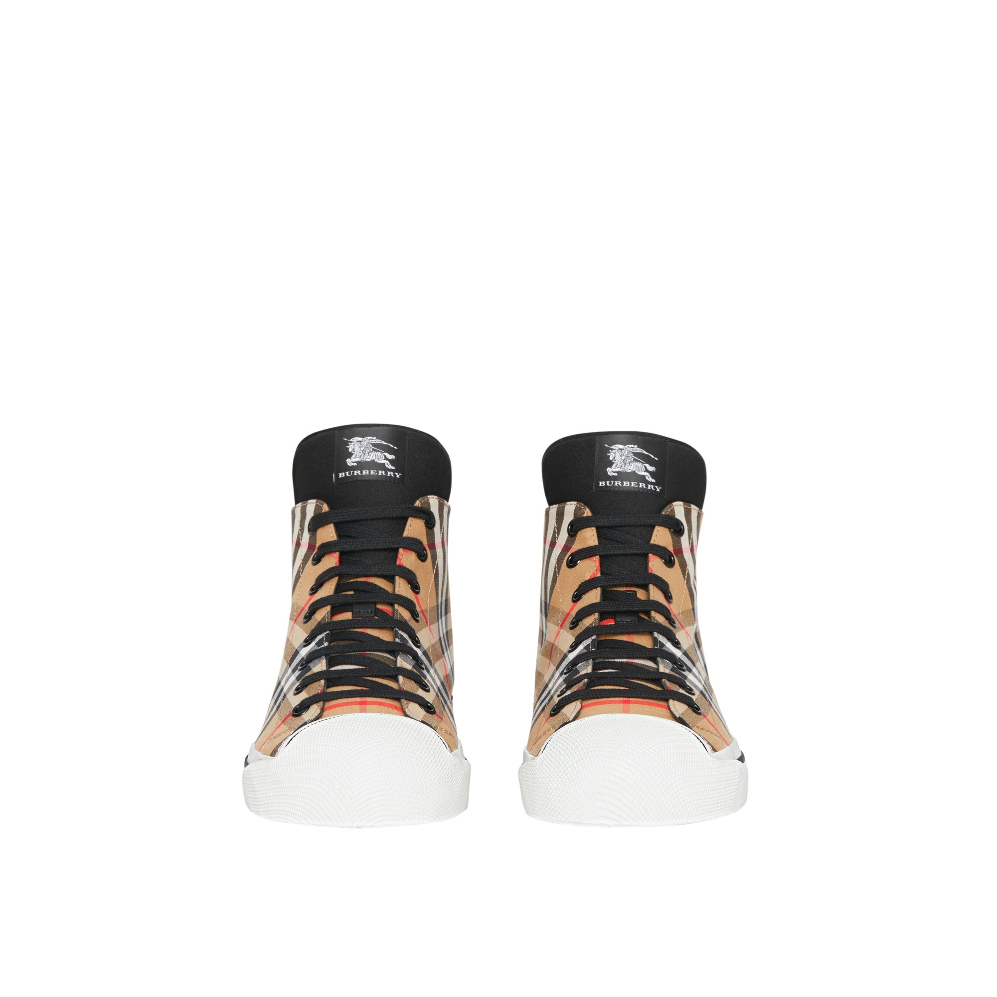 Sneakers montantes à motif Vintage check - Antique Yellow