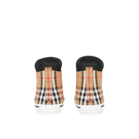 Sneakers montantes à motif Vintage check - Antique Yellow