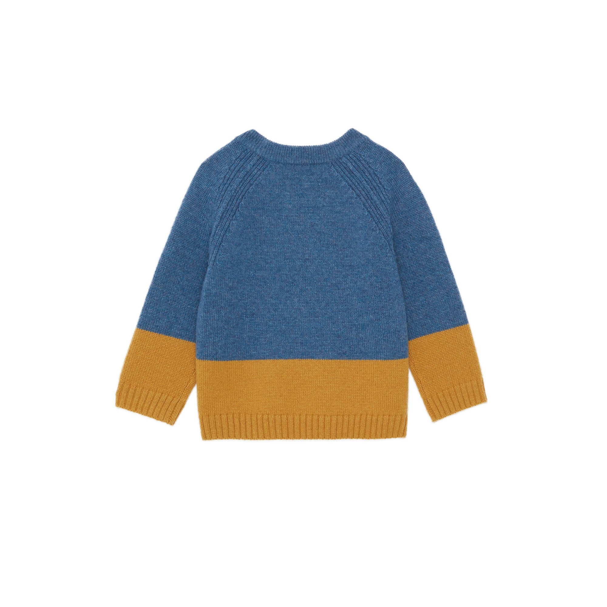 Pull en cachemire avec logo en intarsia - Dusty Blue Melange