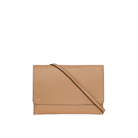 Sac à bandoulière en cuir à rabat - Light Camel