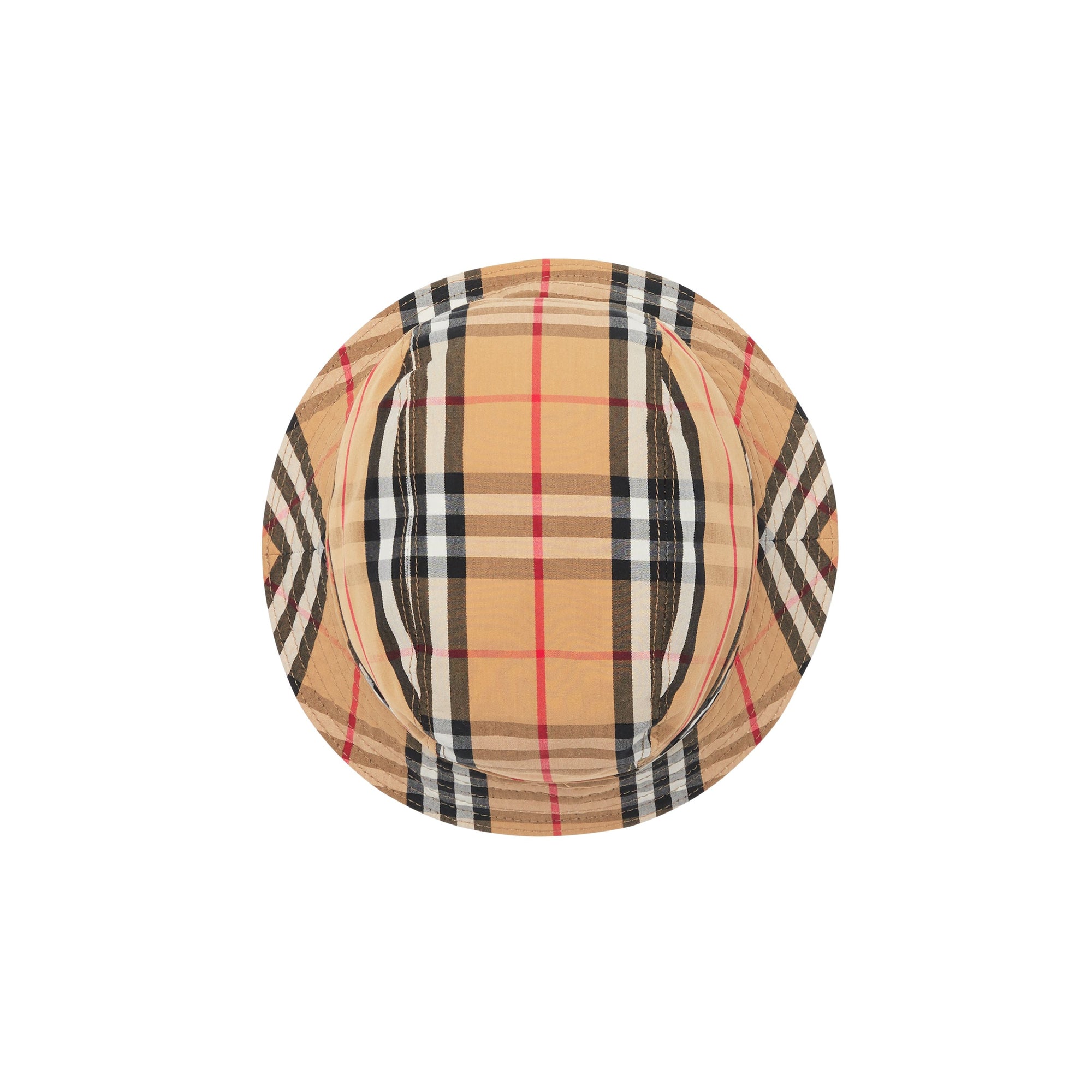 Bob en coton à motif Vintage check - Antique Yellow
