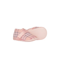 Chaussures en cuir et coton à motif check - Light Rose