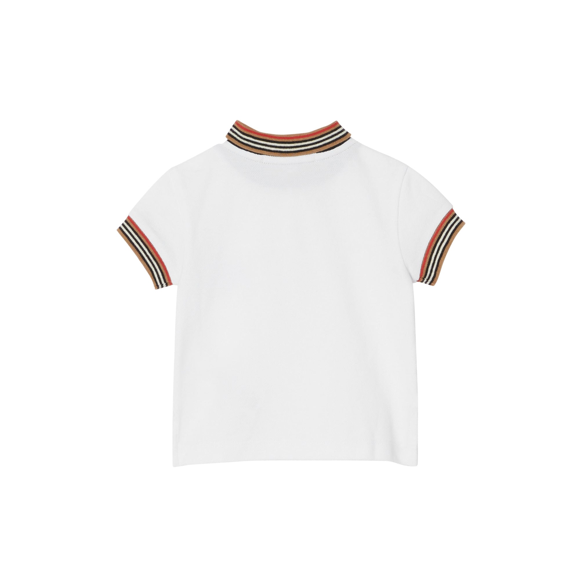 Polo en coton à rayures - White