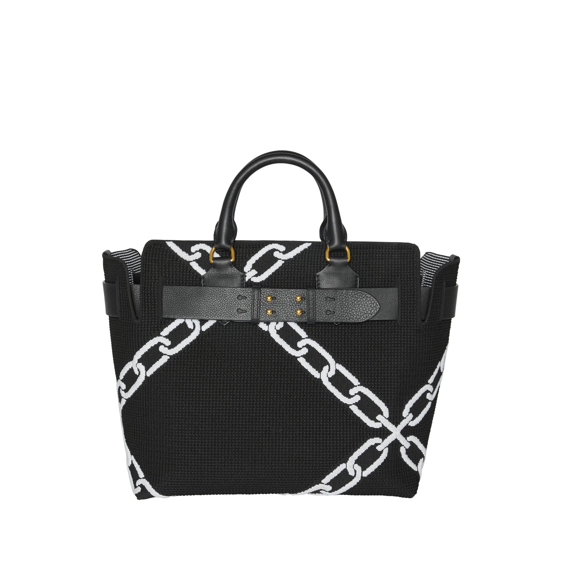 Sac The Belt moyen à motif chaîne tricoté - Black