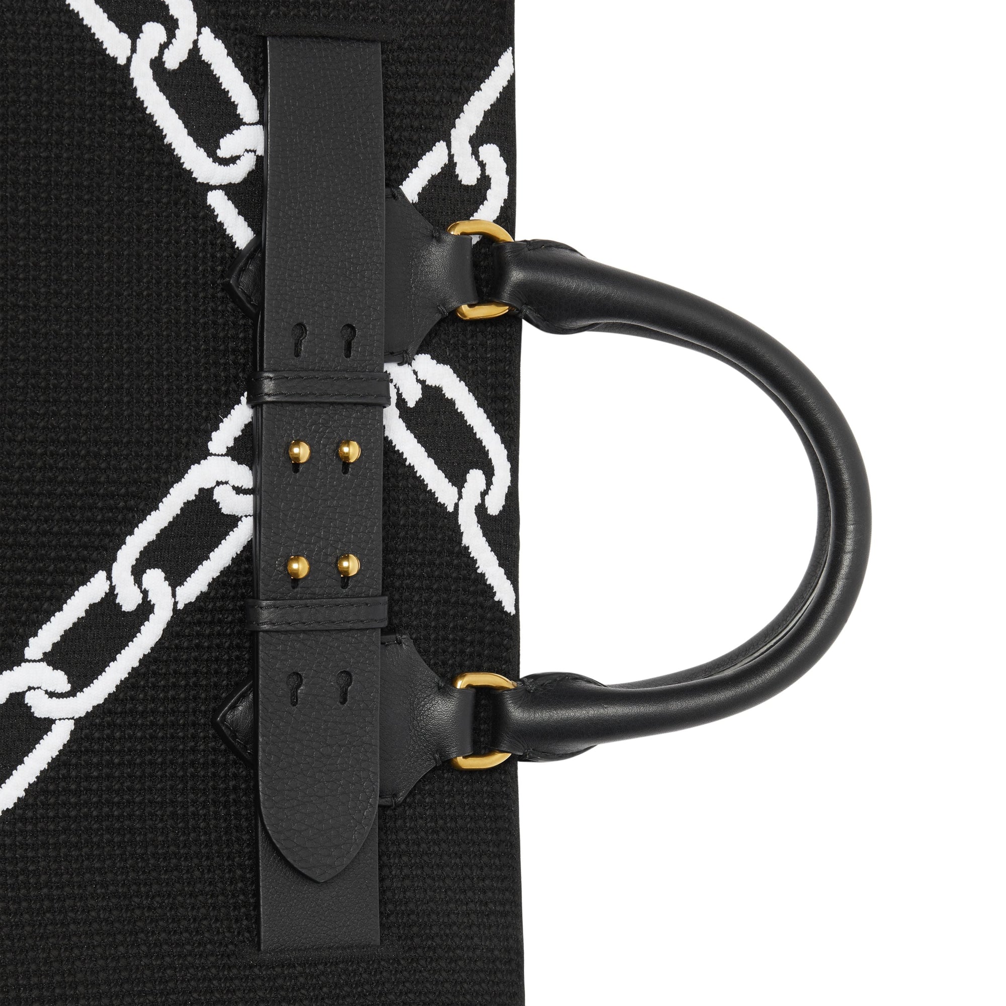Sac The Belt moyen à motif chaîne tricoté - Black