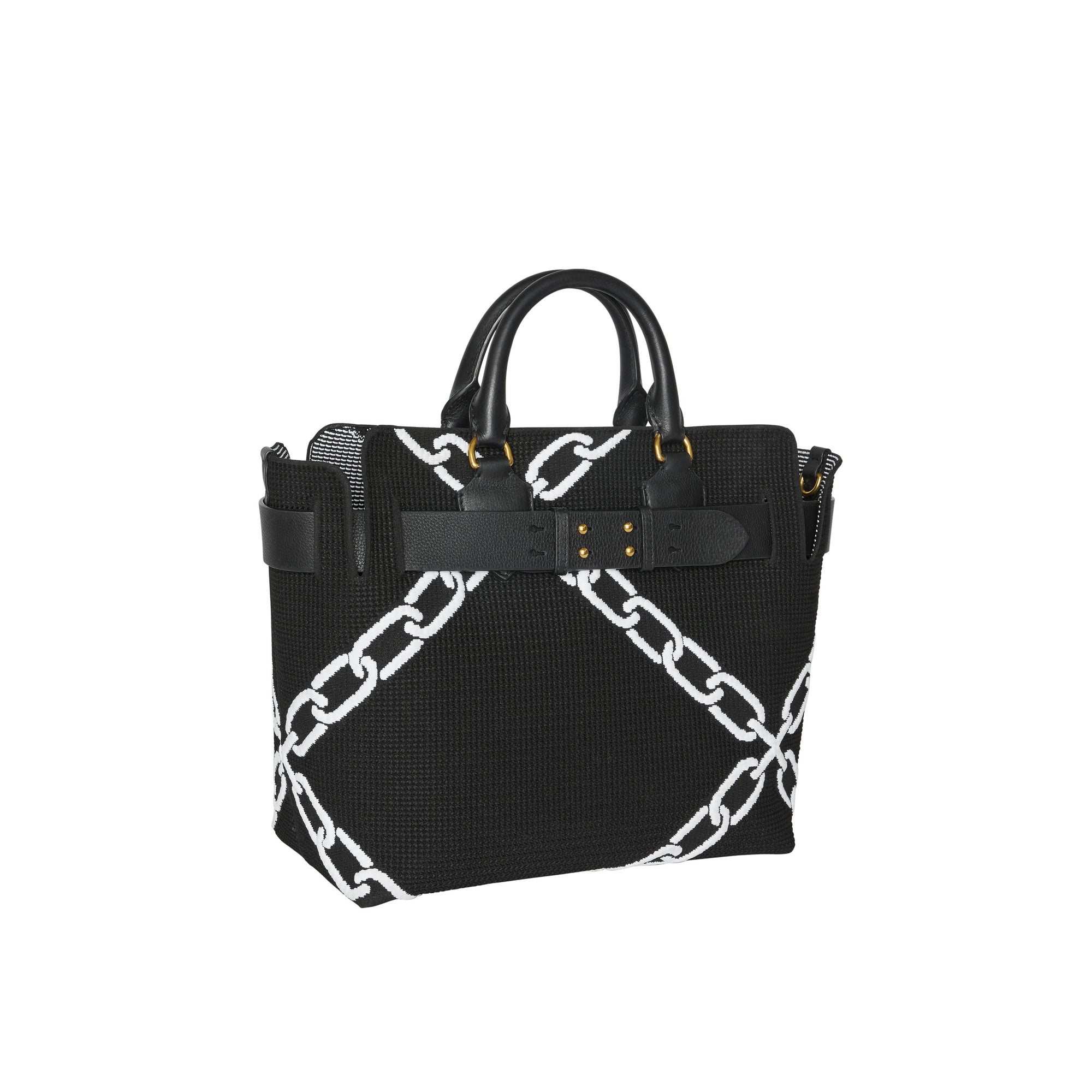 Sac The Belt moyen à motif chaîne tricoté - Black