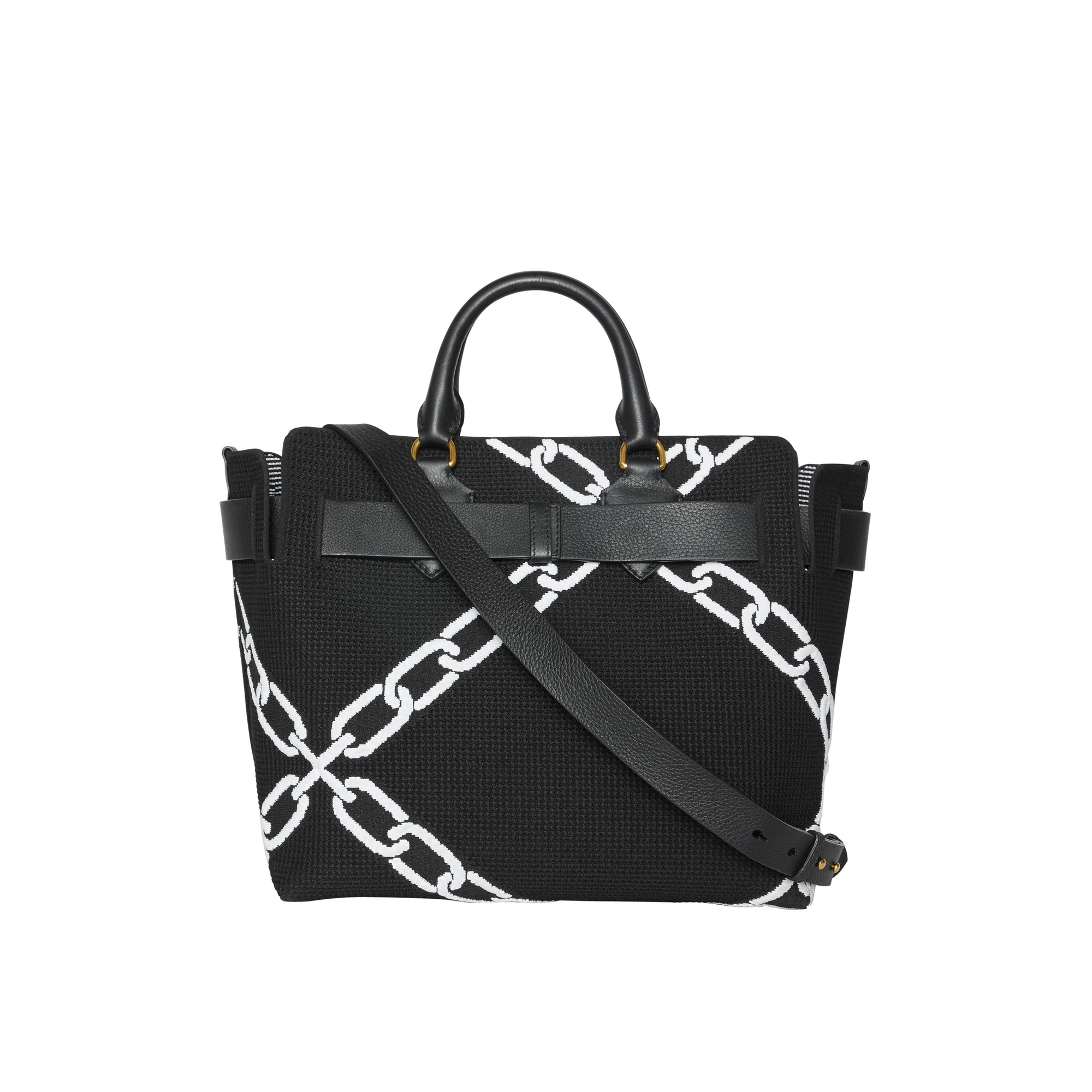 Sac The Belt moyen à motif chaîne tricoté - Black