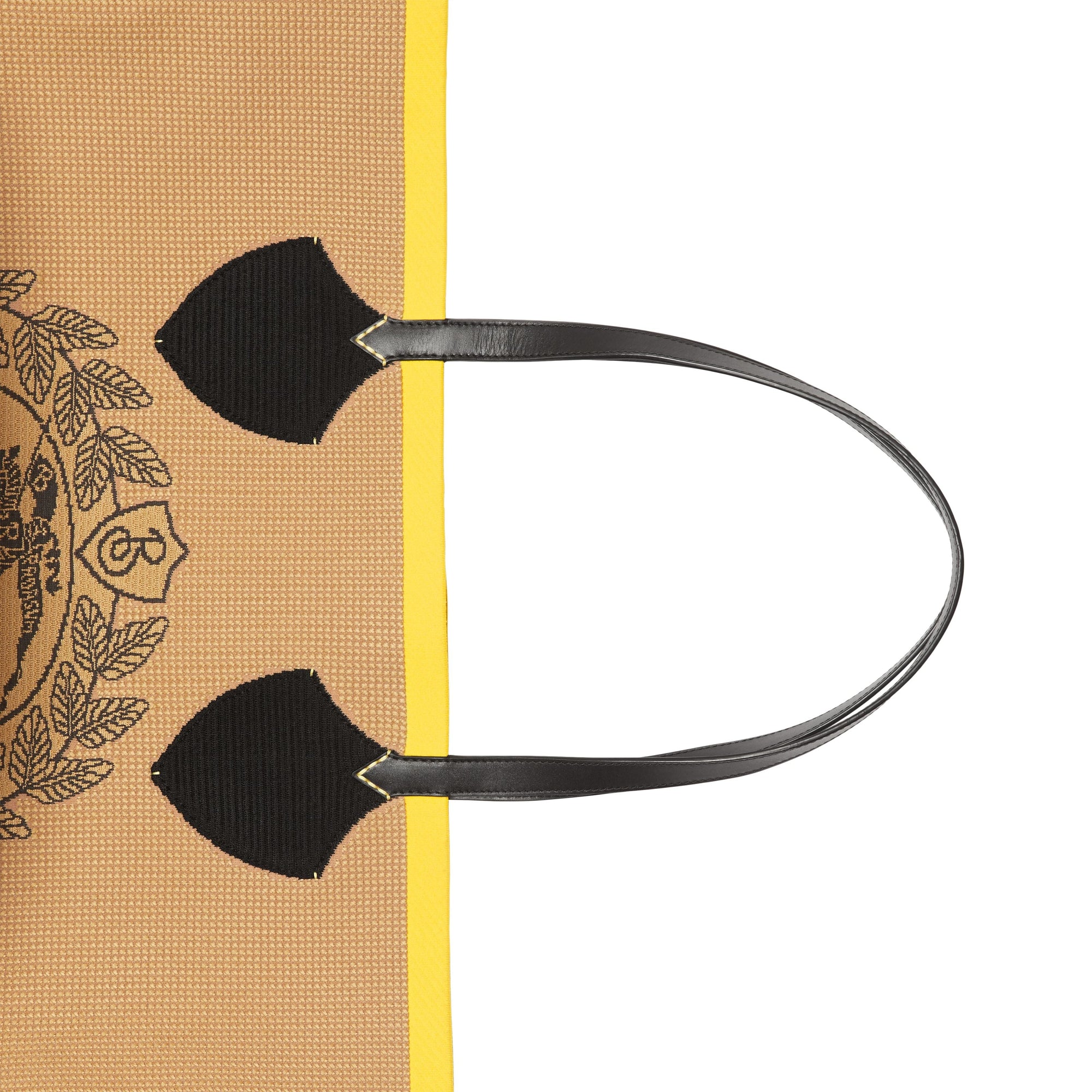 Sac tote The Giant avec écusson d'archive en maille - Black & Iris Yellow