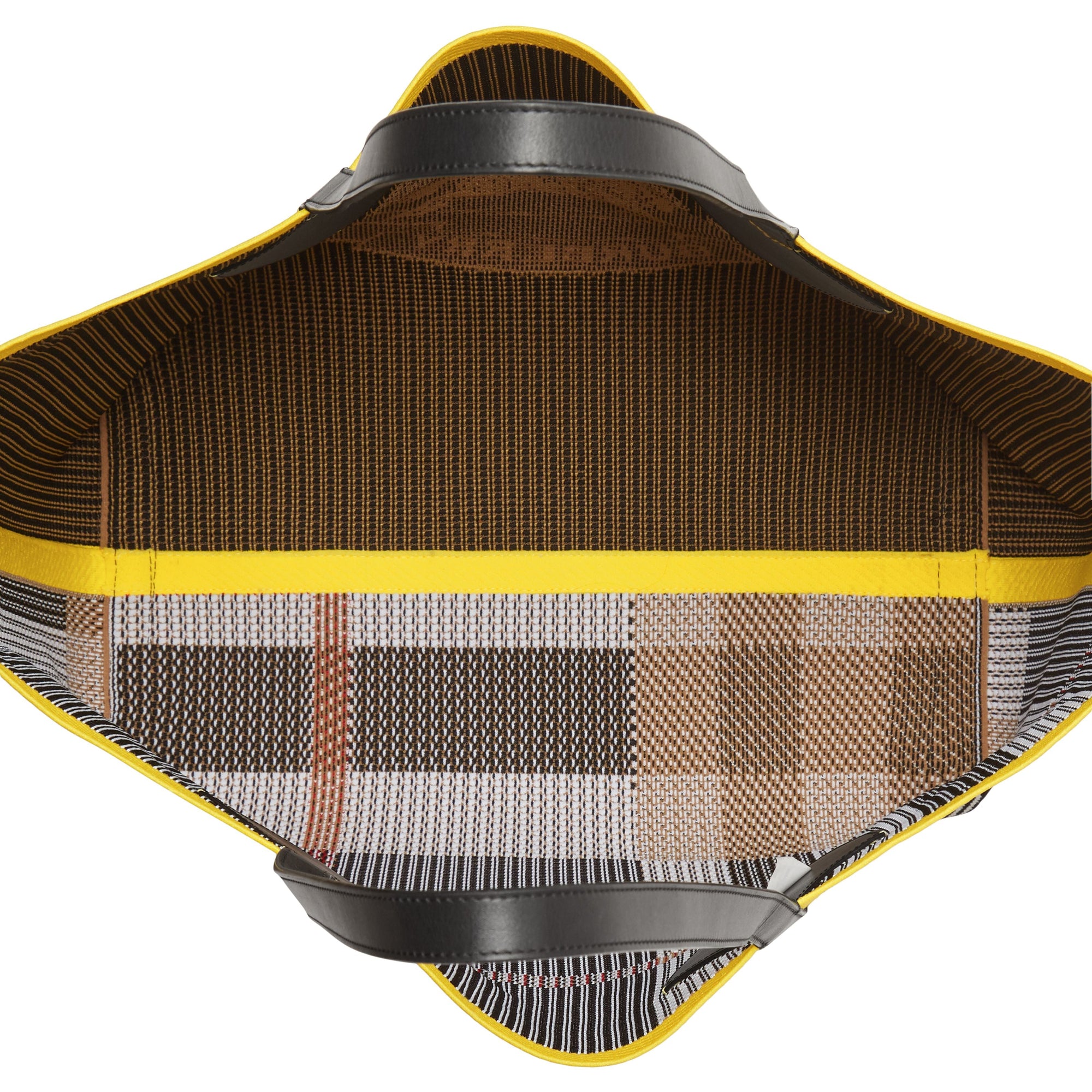 Sac tote The Giant avec écusson d'archive en maille - Black & Iris Yellow