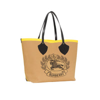 Sac tote The Giant avec écusson d'archive en maille - Black & Iris Yellow