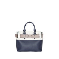 Petit sac The Belt en cuir à quatre couleurs - Rgncy Blue & Whte