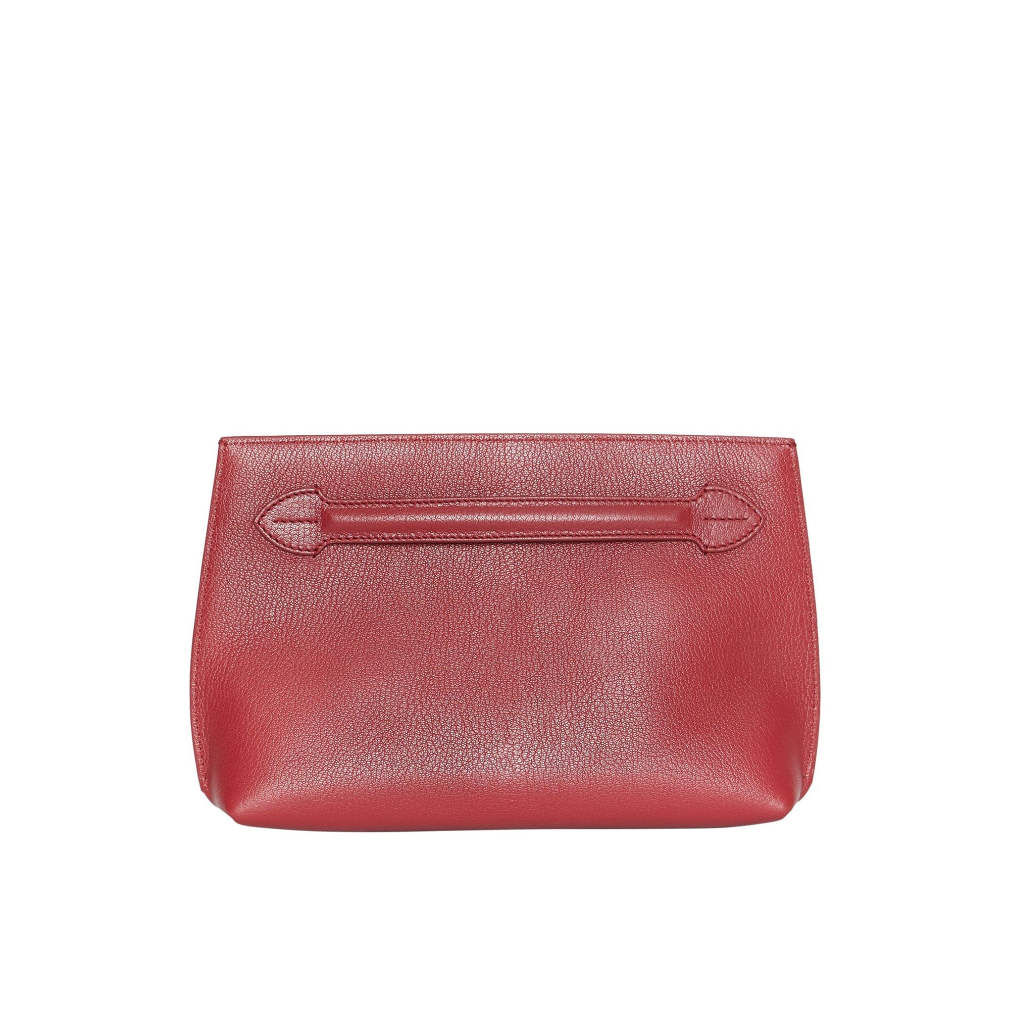Clutch wristlet en cuir grainé - Crimson