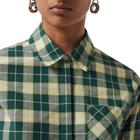 Chemise en coton à motif check - Dark Cedar Green