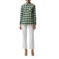 Chemise en coton à motif check - Dark Cedar Green