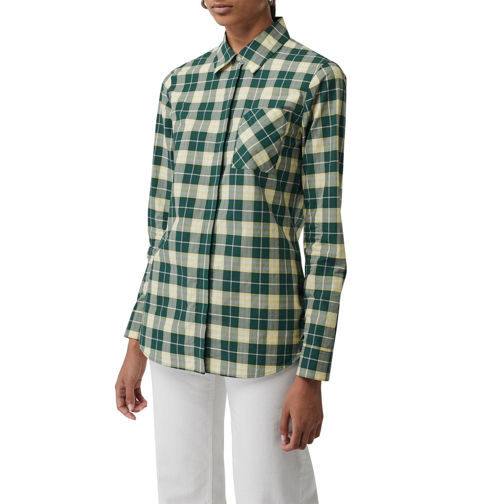 Chemise en coton à motif check - Dark Cedar Green