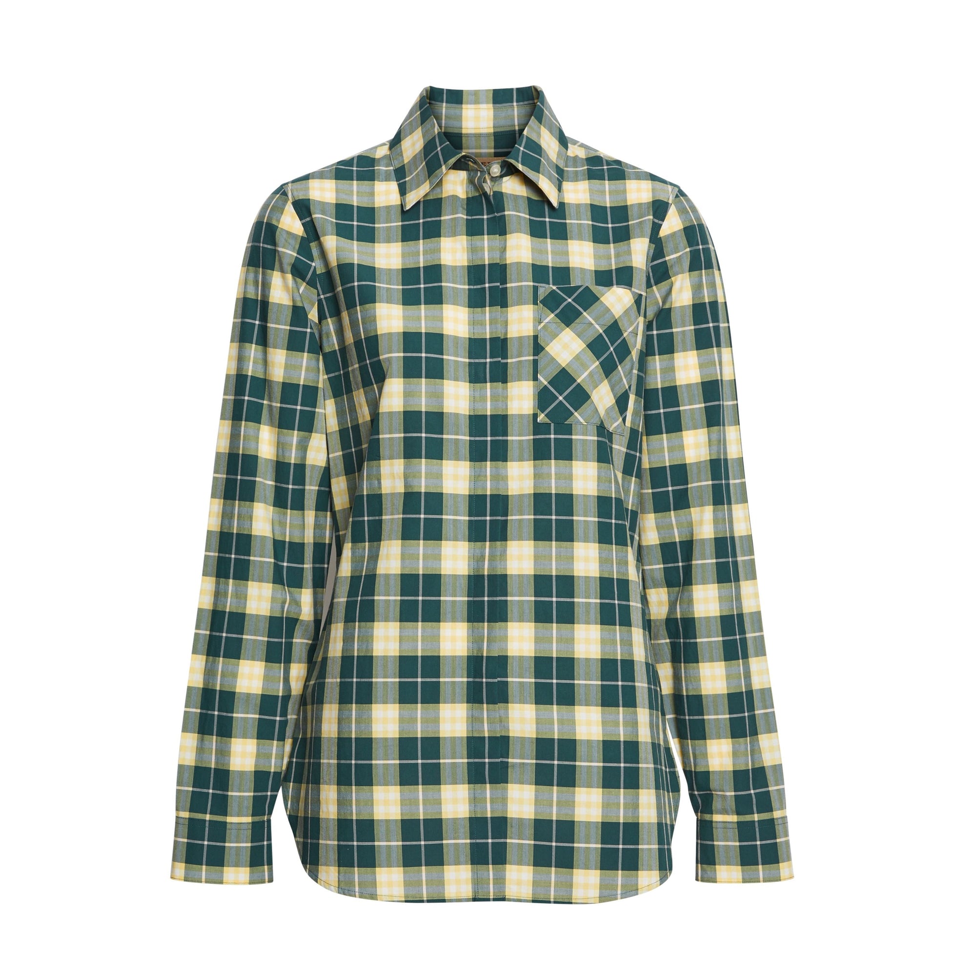Chemise en coton à motif check - Dark Cedar Green
