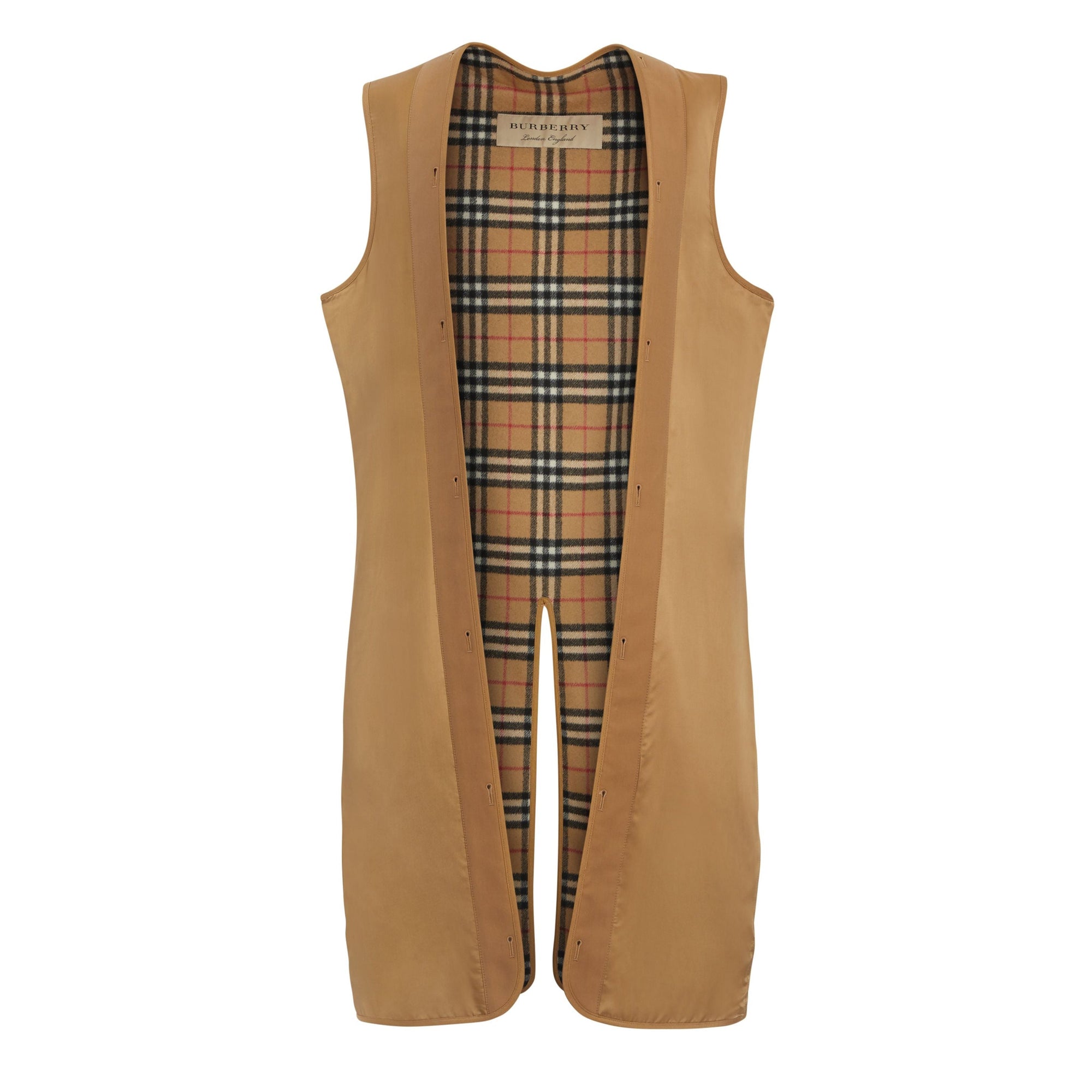 Gilet intérieur en laine et cachemire pour trench Burberry - Antique Yellow