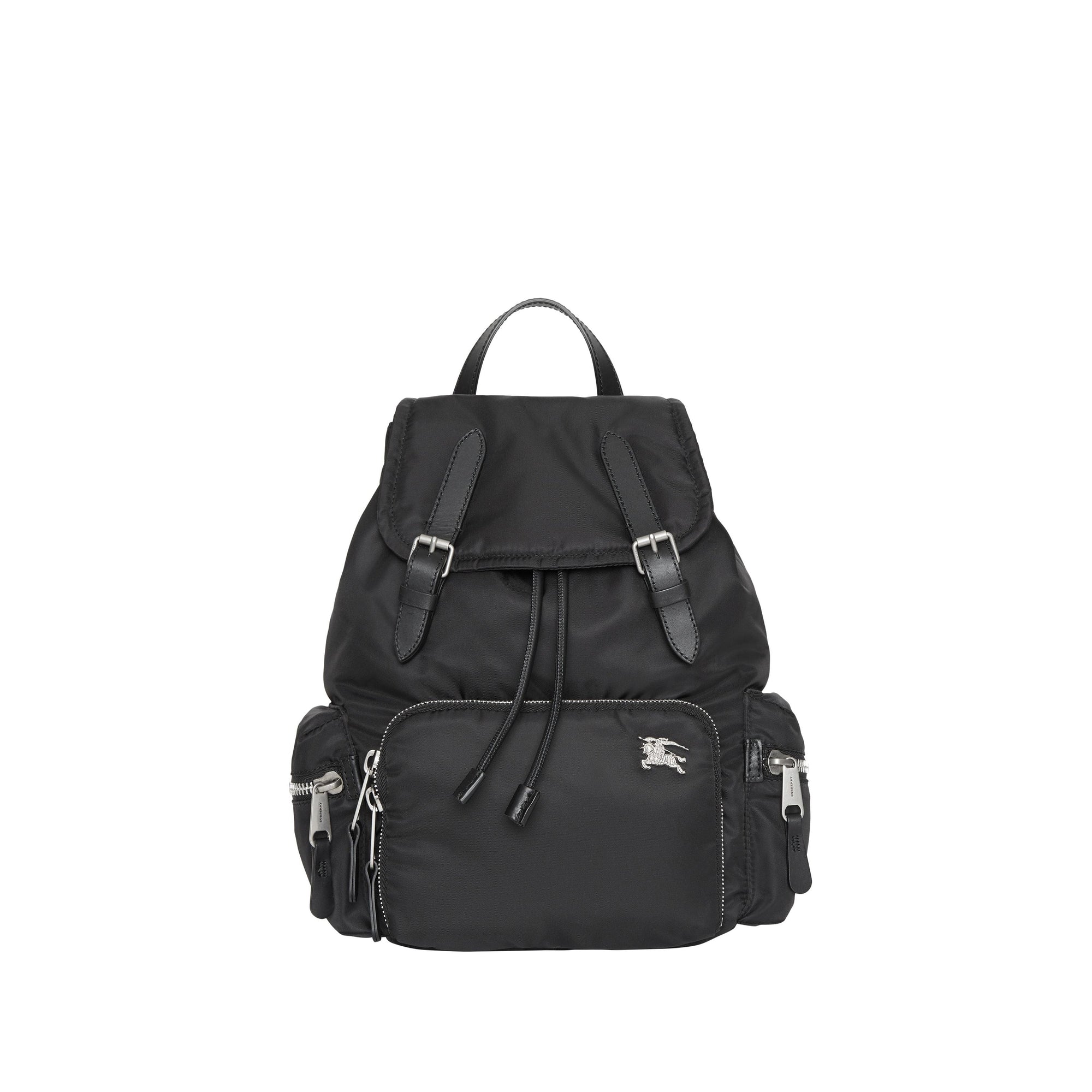 Sac The Rucksack moyen en nylon et cuir - Black