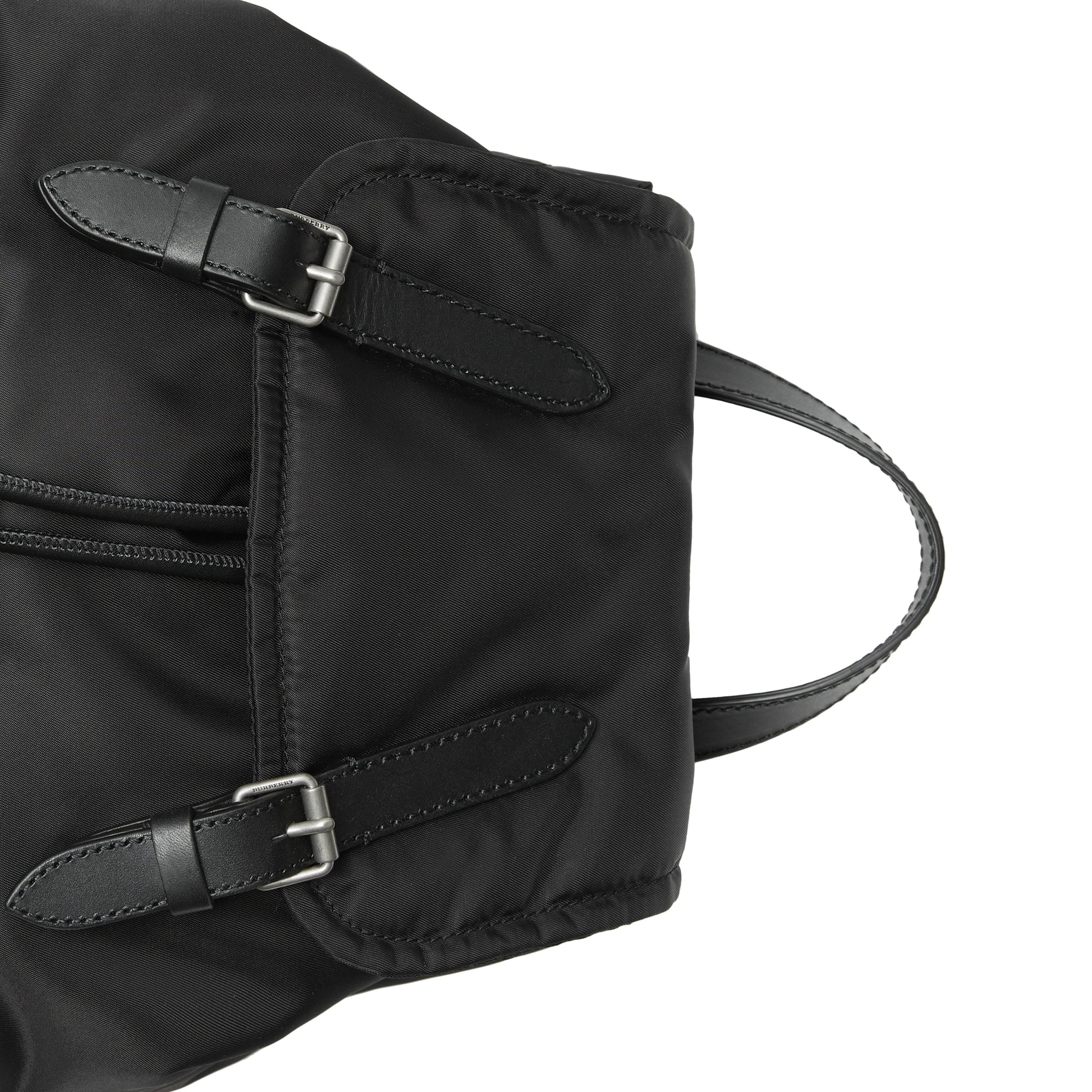 Sac The Rucksack moyen en nylon et cuir - Black