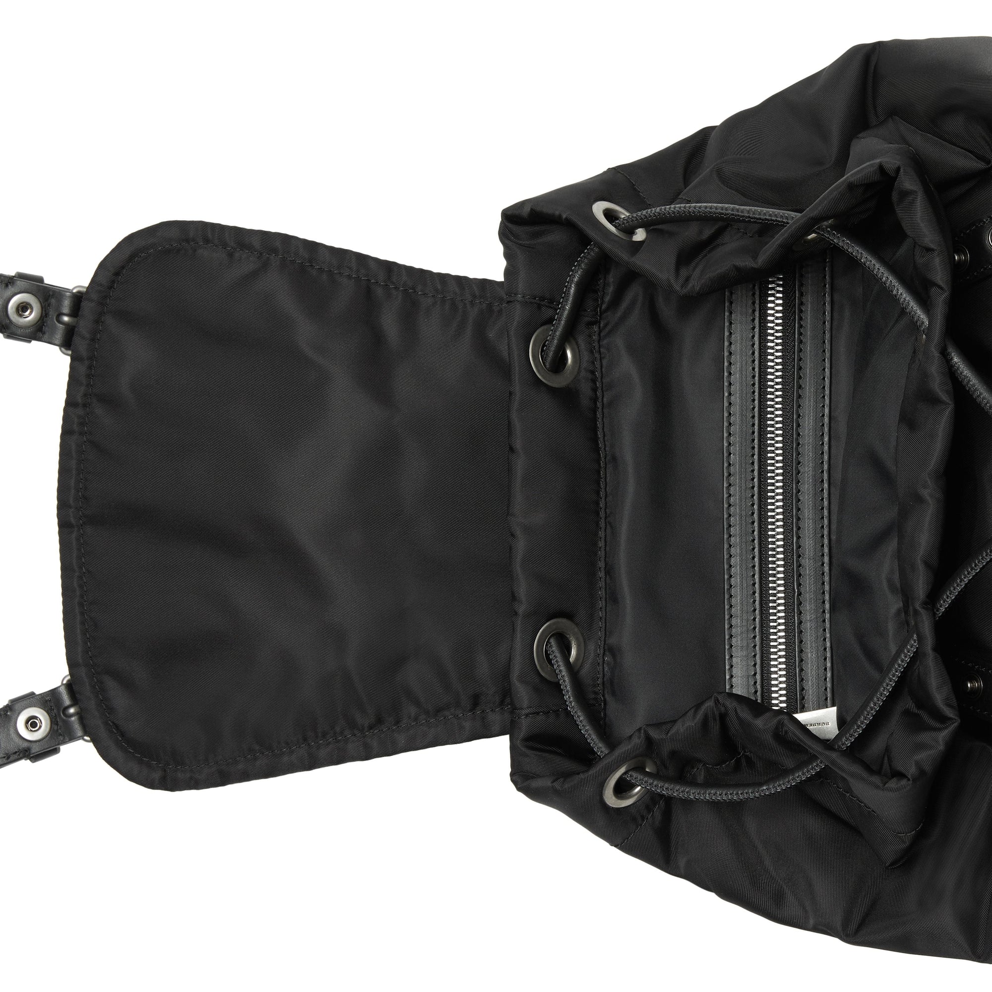 Sac The Rucksack moyen en nylon et cuir - Black