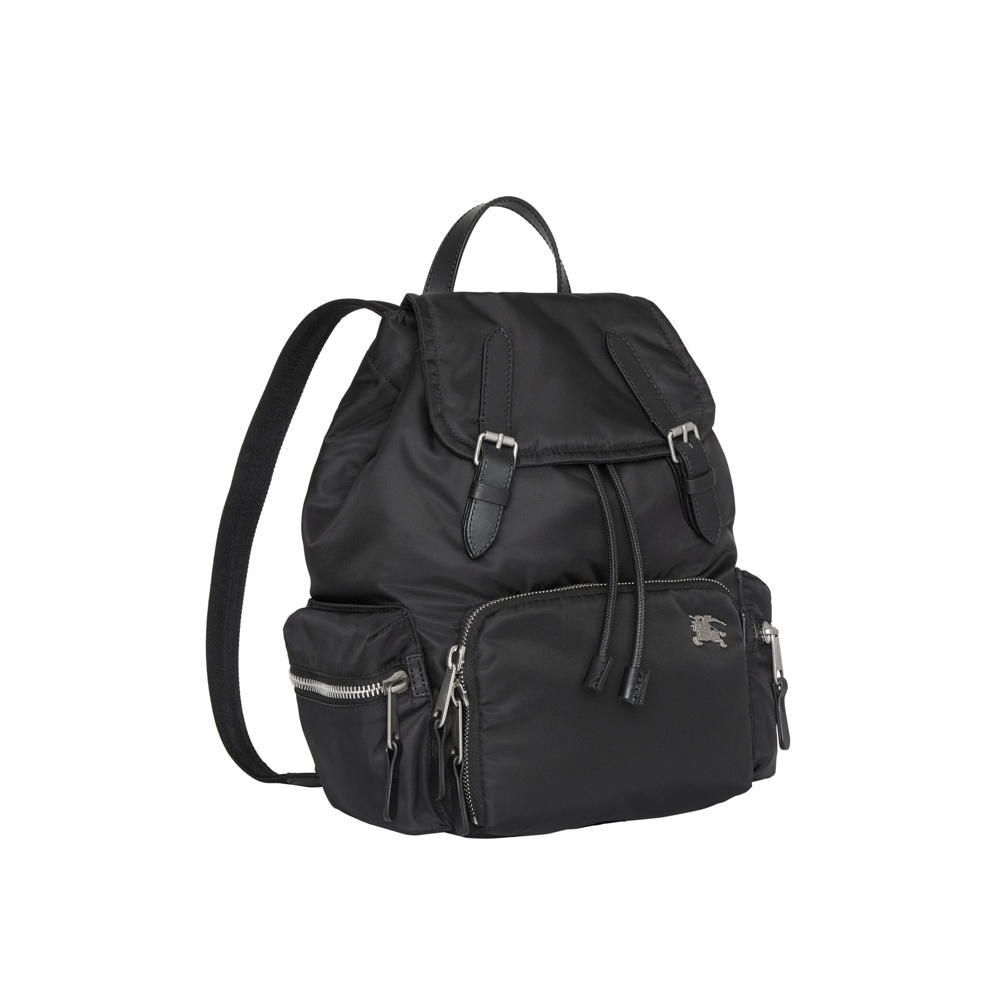 Sac The Rucksack moyen en nylon et cuir - Black