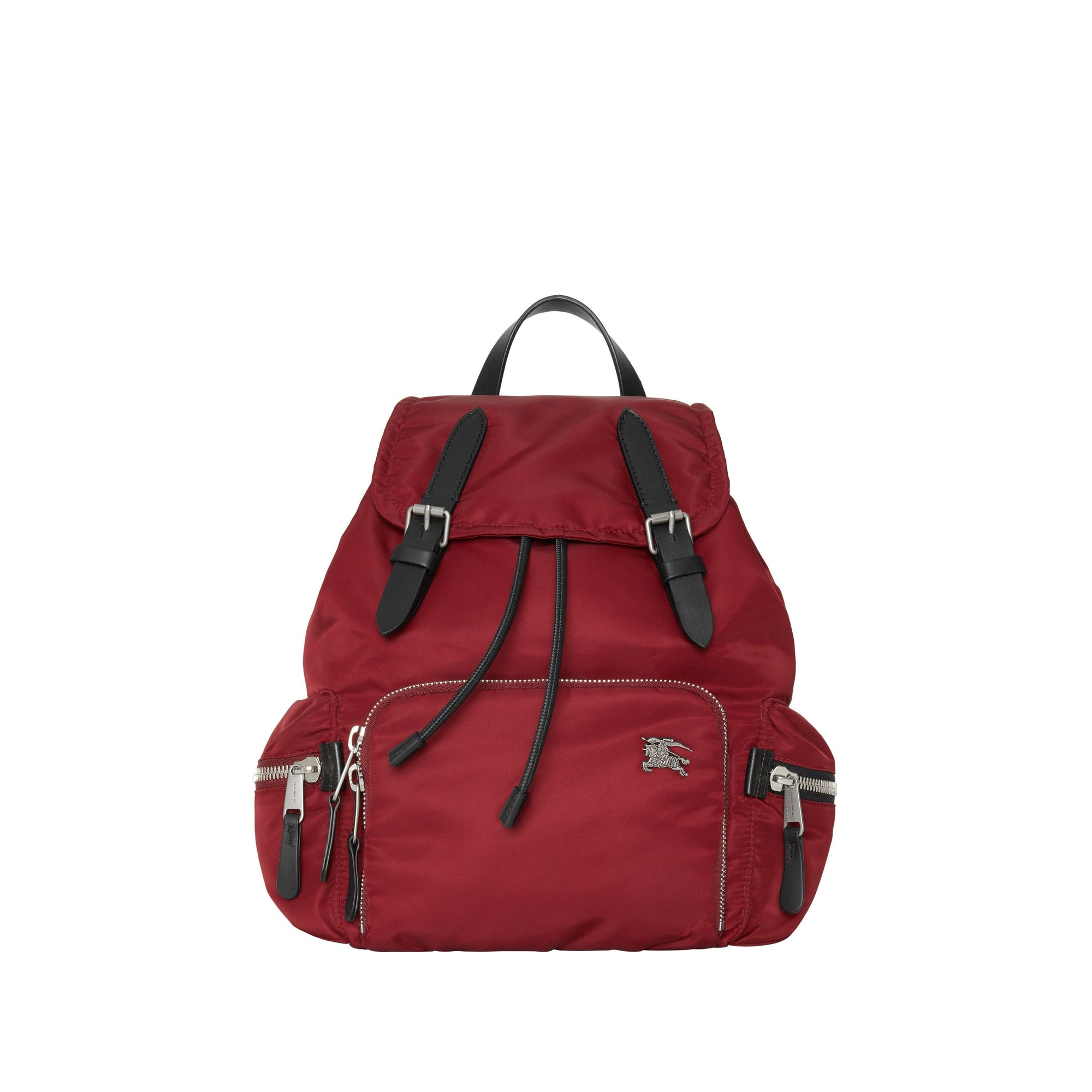Sac The Rucksack moyen en nylon et cuir - Burgundy Red