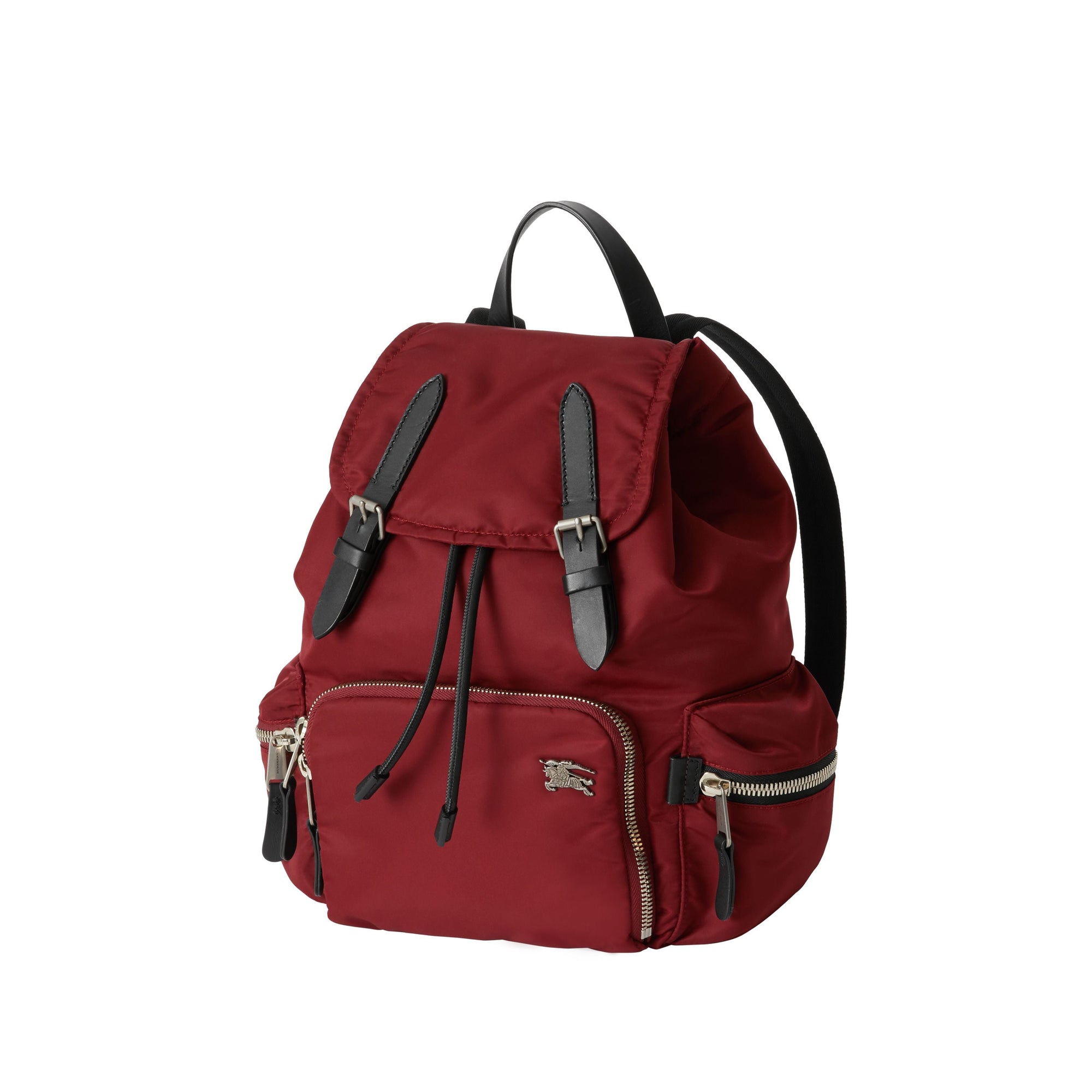 Sac The Rucksack moyen en nylon et cuir - Burgundy Red
