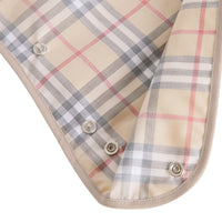 Bavoir en coton à motif check enduit - Pale Stone