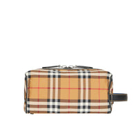 Pochette en cuir et Vintage check - Antique Yellow
