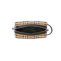 Pochette en cuir et Vintage check - Antique Yellow