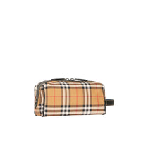 Pochette en cuir et Vintage check - Antique Yellow