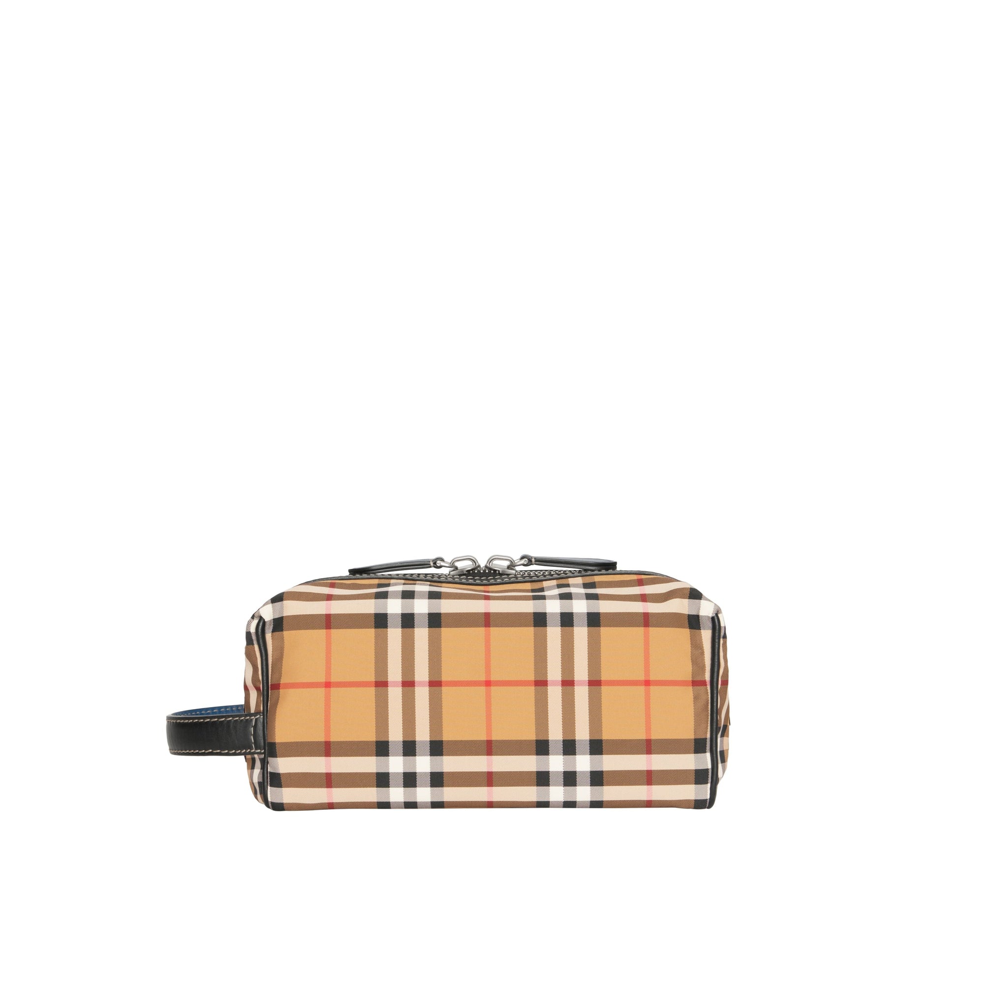 Pochette en cuir et Vintage check - Antique Yellow