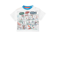 T-shirt en coton à imprimé bande dessinée - Natural White