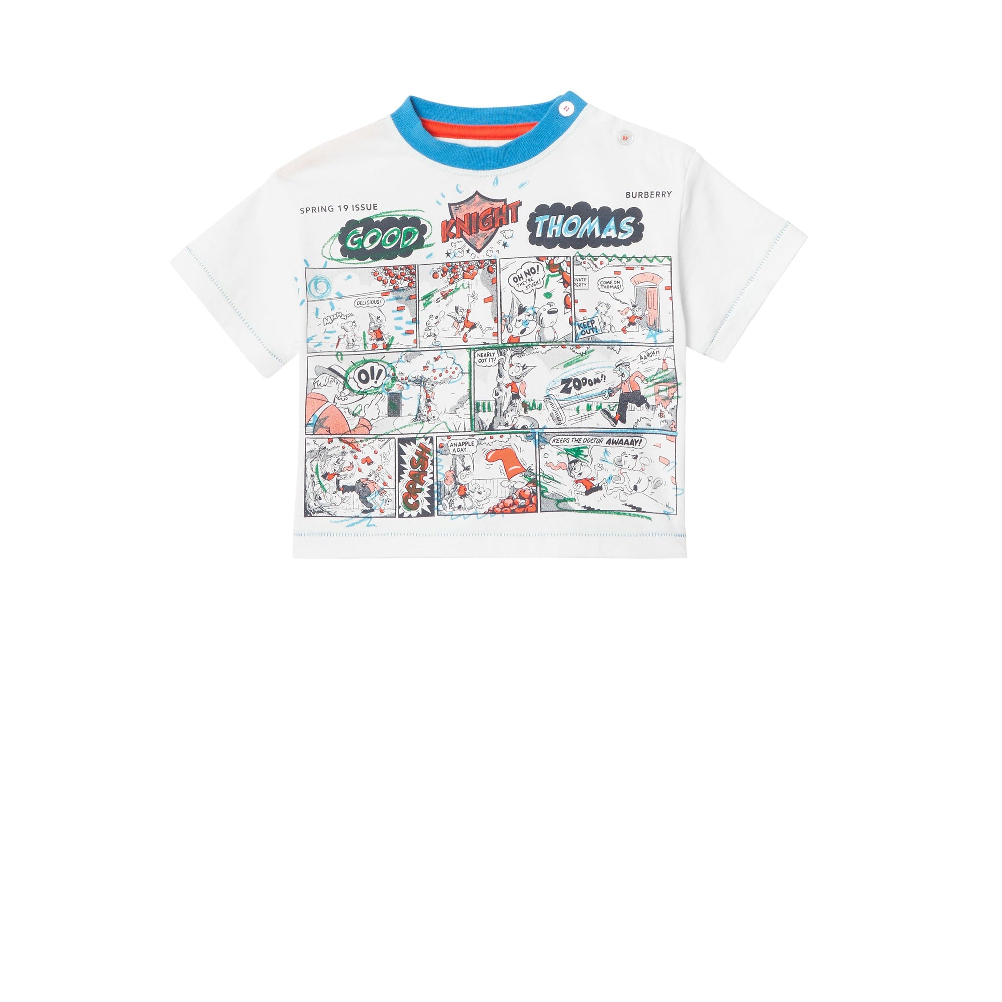 T-shirt en coton à imprimé bande dessinée - Natural White