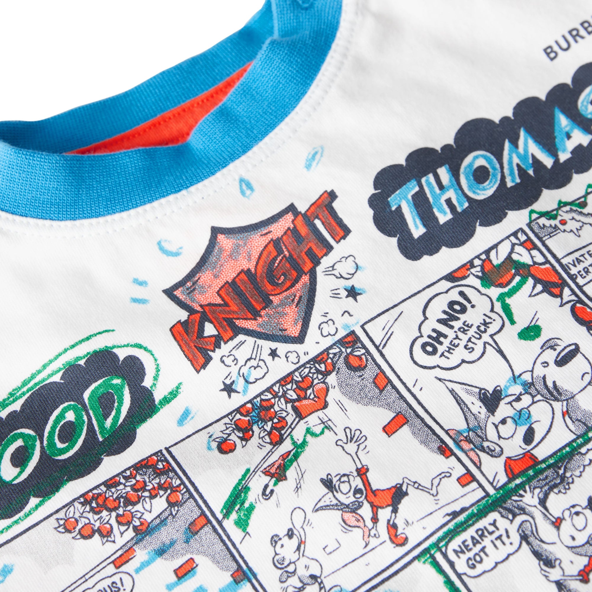 T-shirt en coton à imprimé bande dessinée - Natural White
