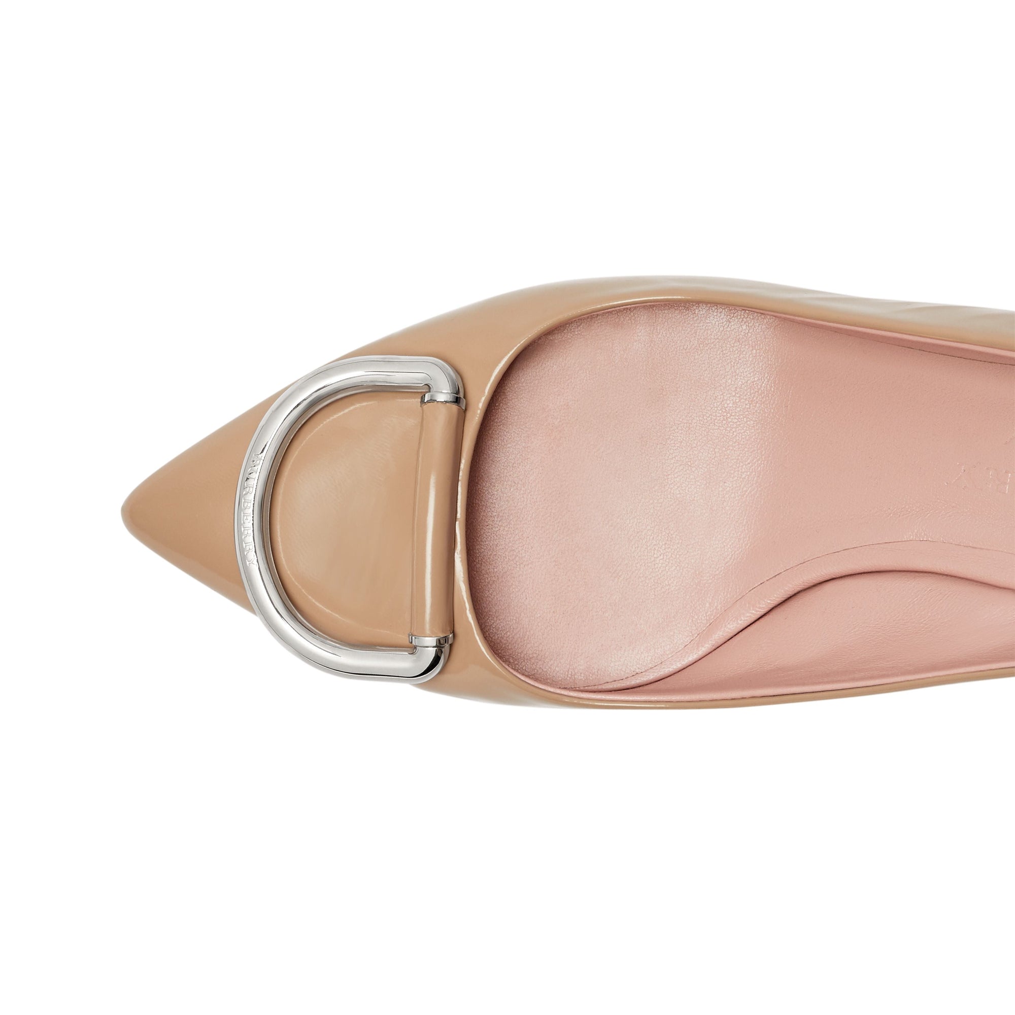 Escarpins à talon ouvert The D-ring en cuir - Nude Blush