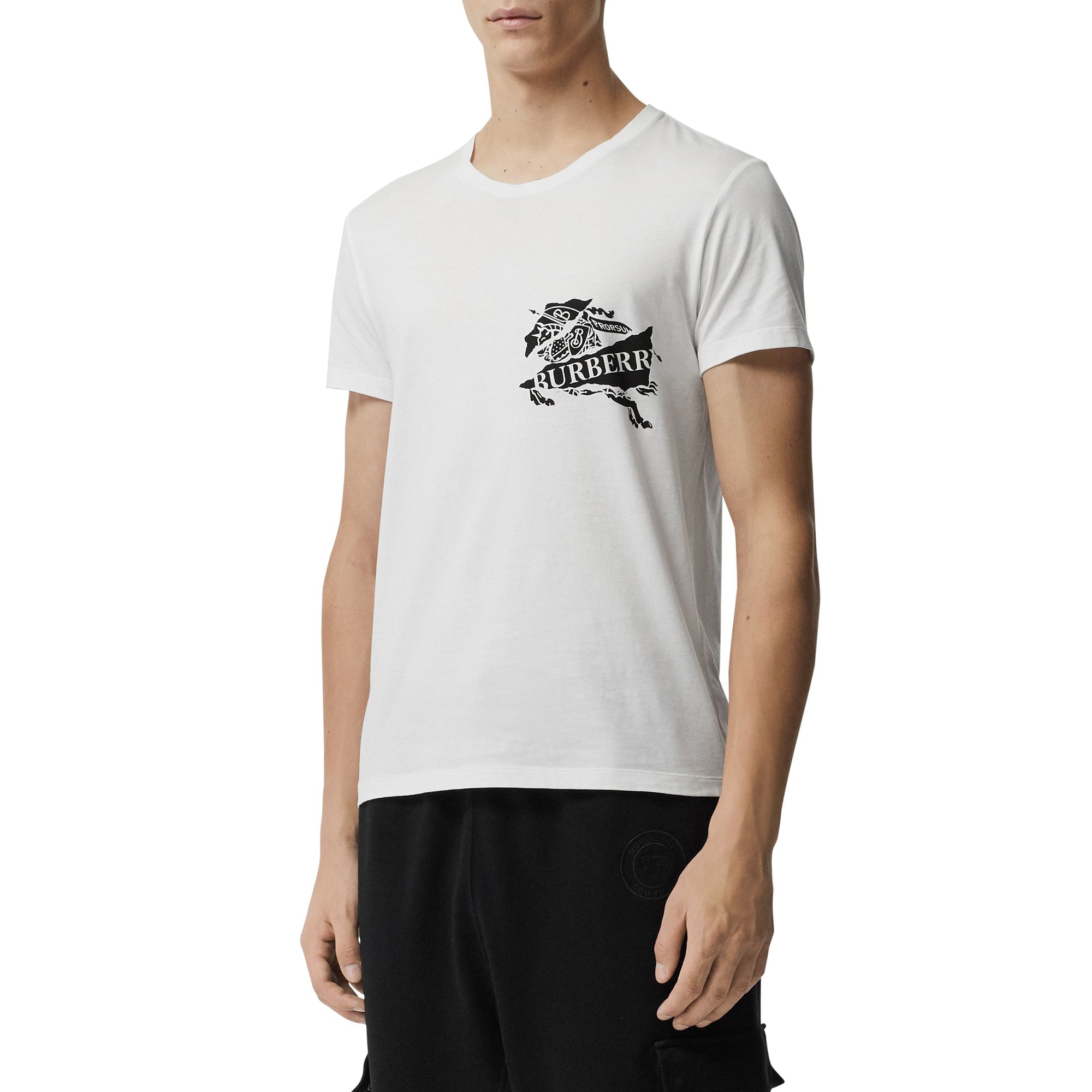 T-shirt en coton avec logo imprimé - White