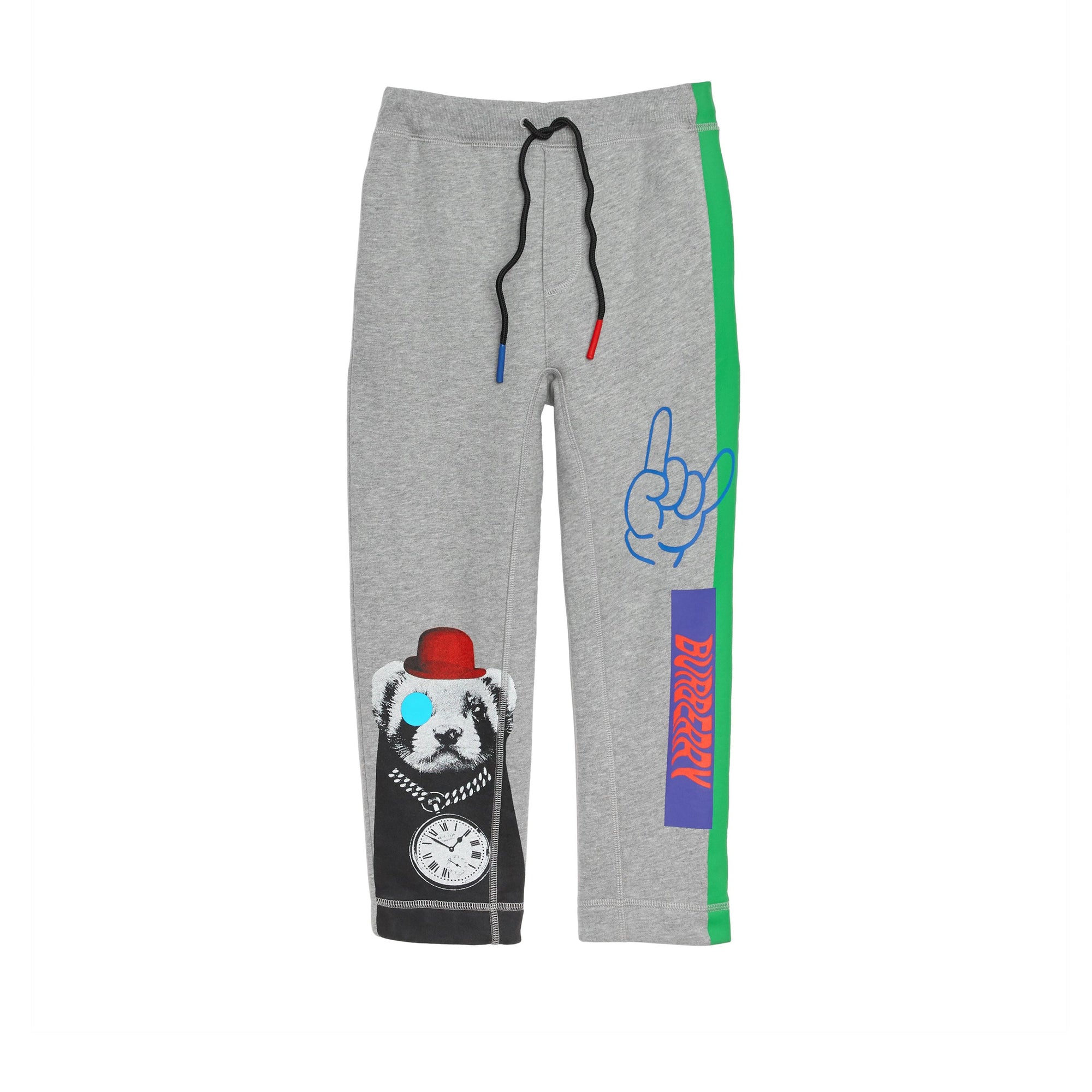Pantalon de survêtement en coton avec imprimés street art London - Grey Melange