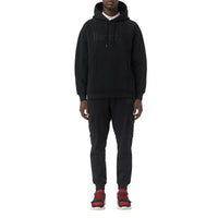 Sweat-shirt à capuche en jersey avec logo brodé - Black