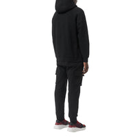Sweat-shirt à capuche en jersey avec logo brodé - Black