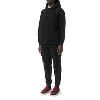 Sweat-shirt à capuche en jersey avec logo brodé - Black