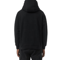 Sweat-shirt à capuche en jersey avec logo brodé - Black