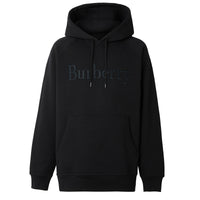 Sweat-shirt à capuche en jersey avec logo brodé - Black