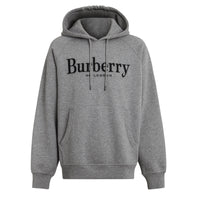 Sweat-shirt à capuche en jersey avec logo brodé - Pale Grey Melange