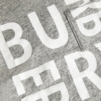 T-shirt en coton mélangé avec logo imprimé - Grey Melange