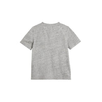 T-shirt en coton mélangé avec logo imprimé - Grey Melange