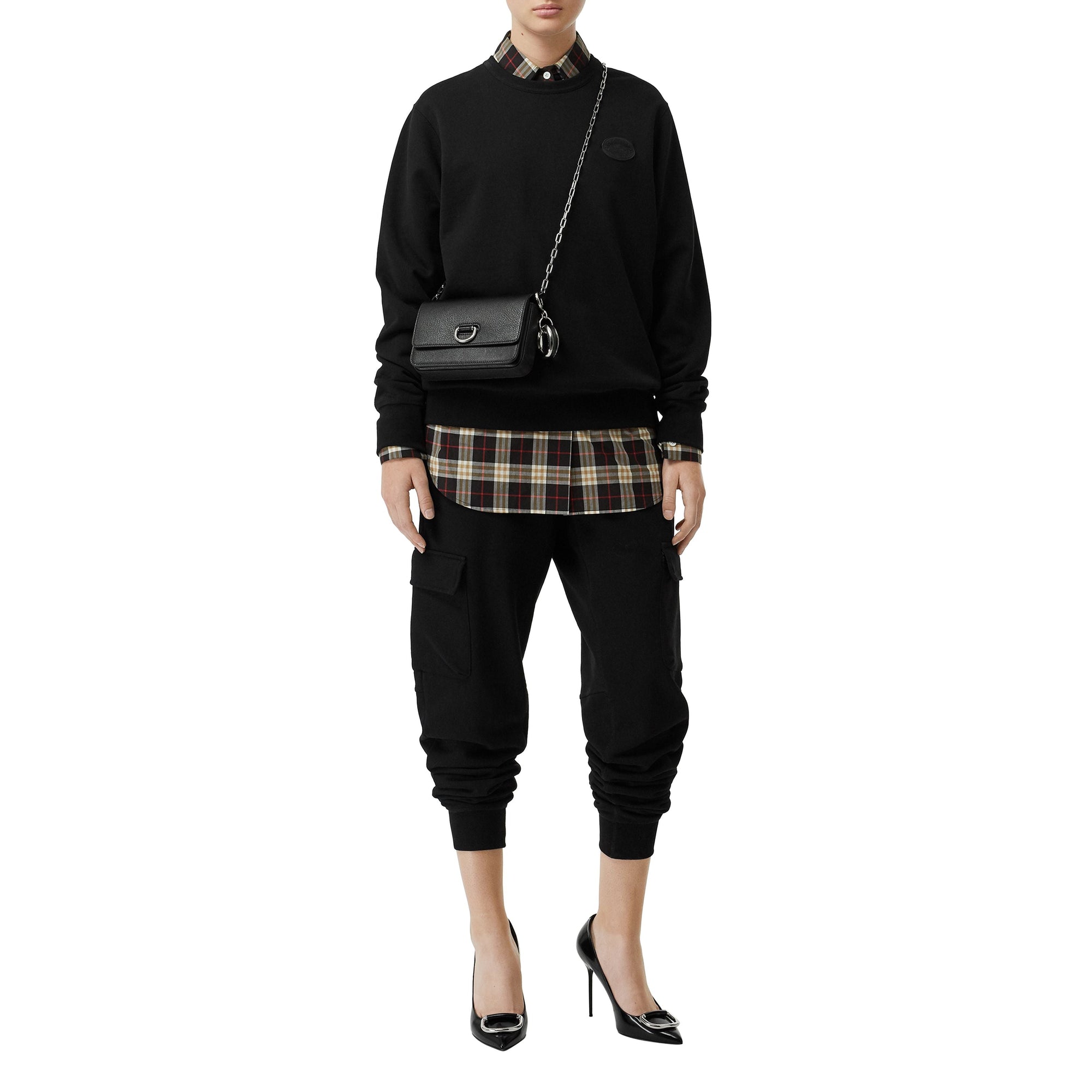 Sweat-shirt en coton avec écusson - Black